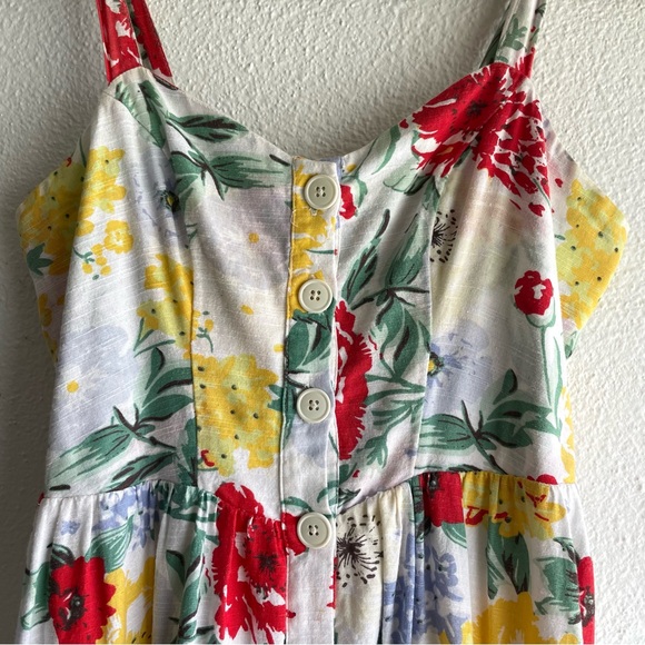 Urban Outfitters "Positano" Floral Tie Shoulder Midi Dress MEDIUM - Picture 3 of 8